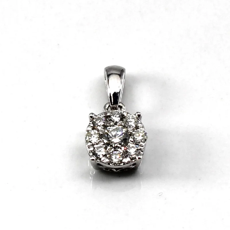 vintage lock and key necklace Cluster Set Diamond Pendant | 0.24ctw |