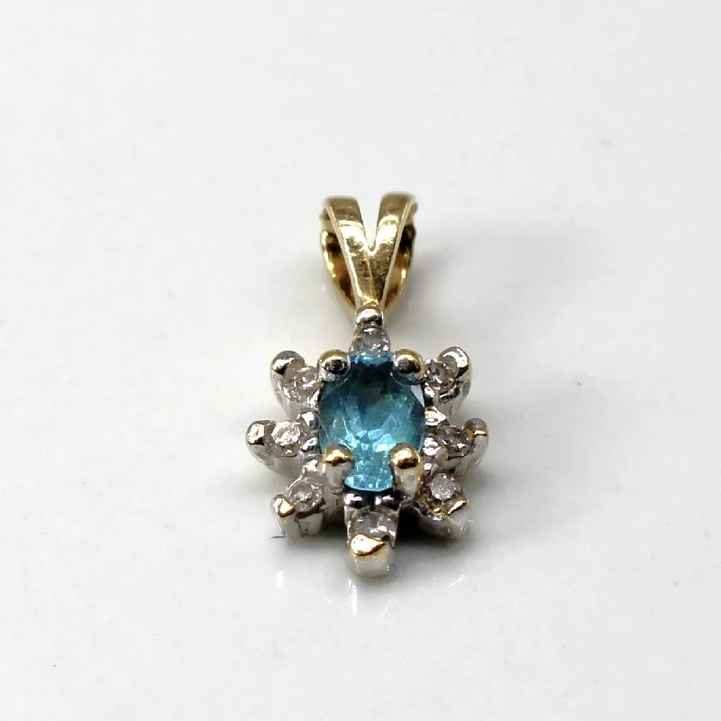 hypoallergenic earrings for sensitive ears Cluster Topaz & Diamond Pendant | 0.24ct | 0.05ctw |
