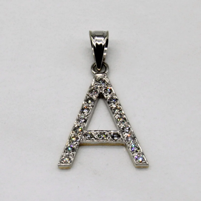 Diamond 'A' Initial Pendant | 0.30ctw |