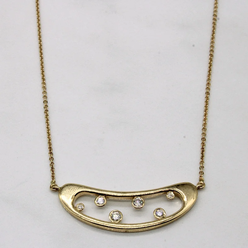 Diamond Abstract Pendant Necklace | 0.28ctw | 16" |