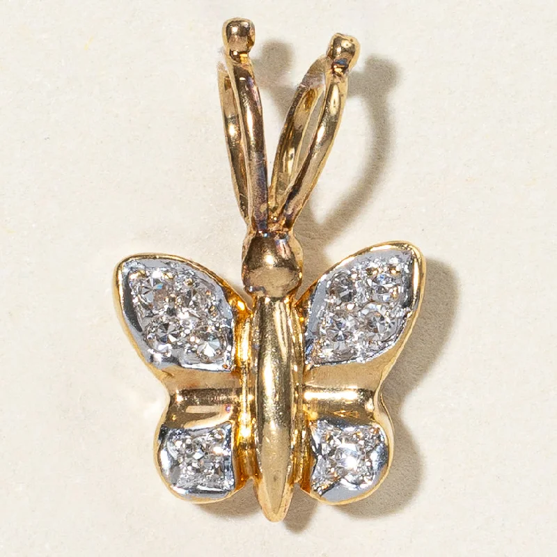 unique diamond eternity band Diamond Butterfly Pendant | 0.08ctw |