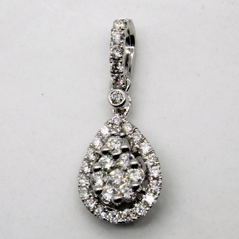 Diamond Cluster Drop Pendant | 0.44ctw |