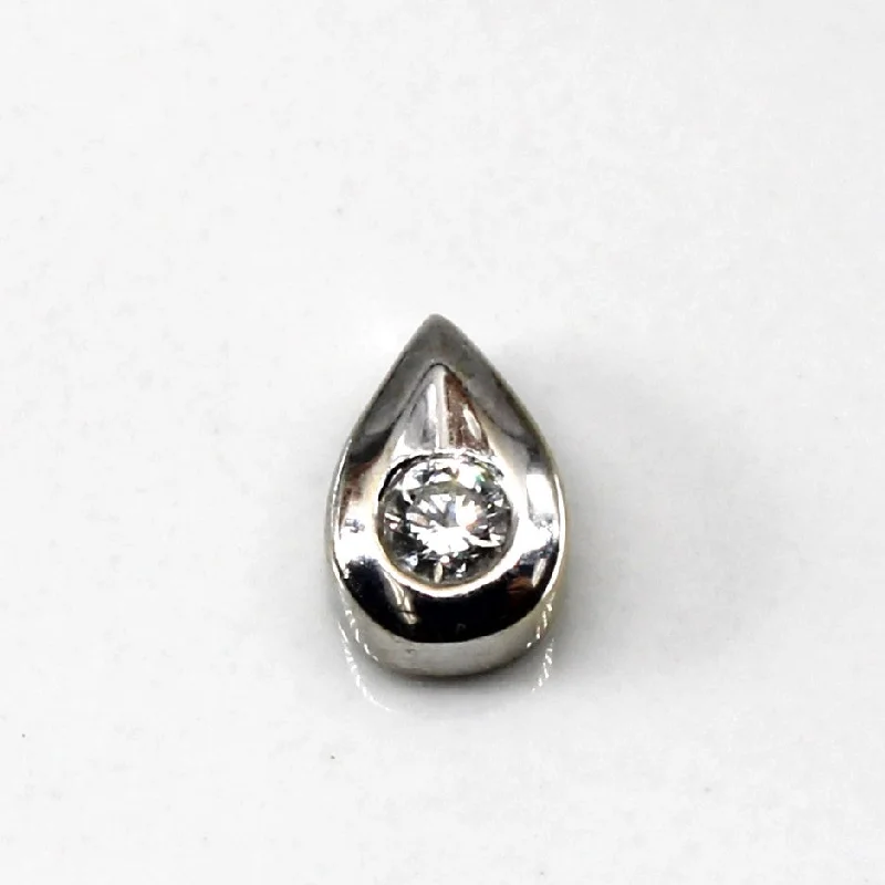 classic cubic zirconia pendant Diamond Tear Drop Pendant | 0.10ct |