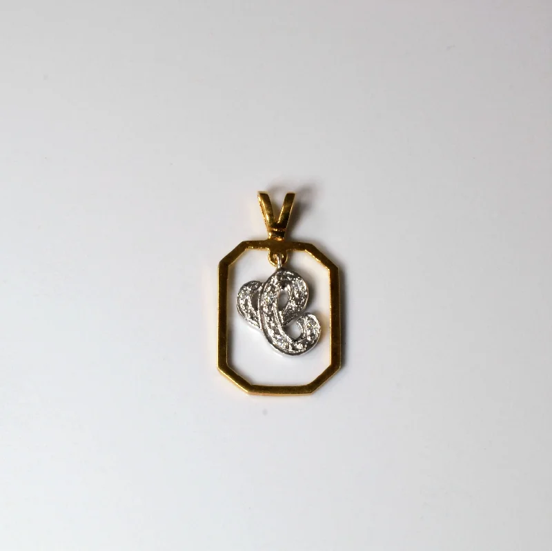 Floating Diamond Initial 'E' Pendant | 0.04ctw |