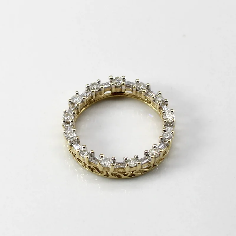 minimalist wedding band set Diamond Eternity Pendant | 0.45ctw |