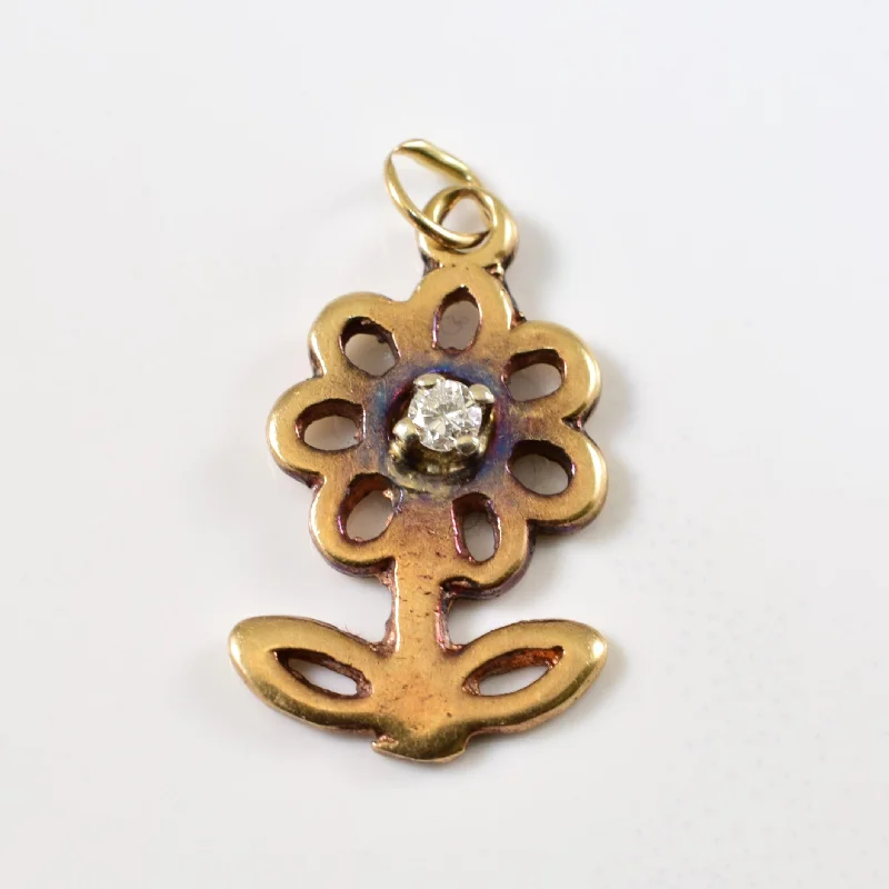 Diamond Flower Pendant | 0.03ct |