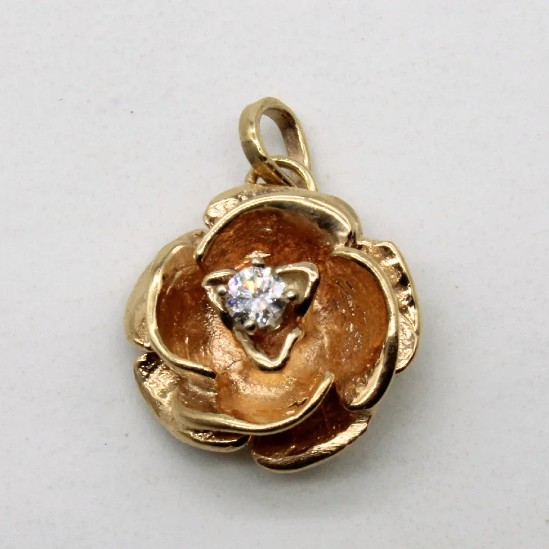 Diamond Flower Pendant | 0.06ct |