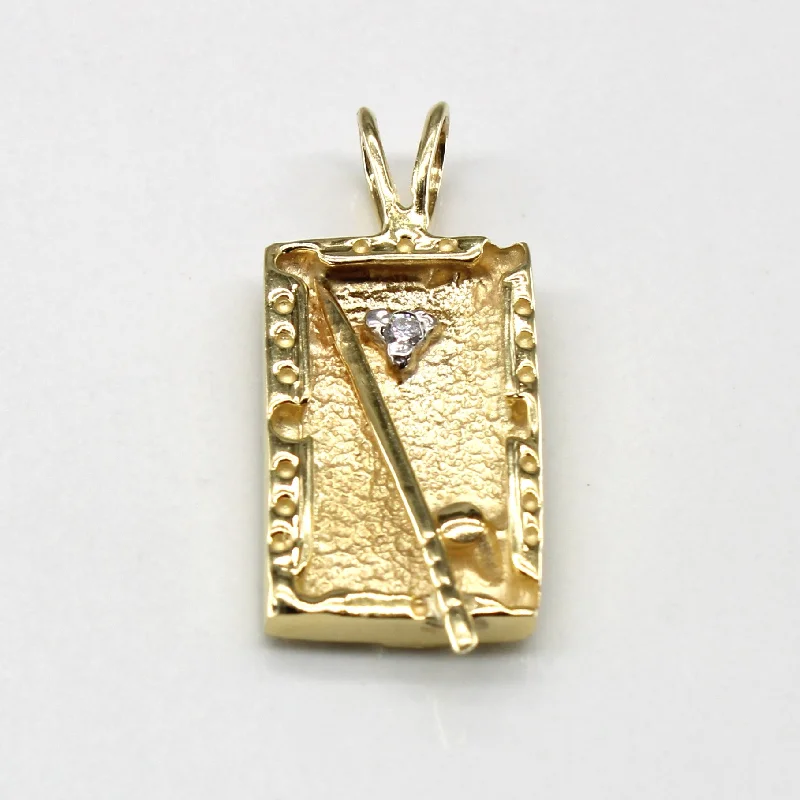 personalized pet photo necklace Diamond Gold Pendant | 0.04ct |