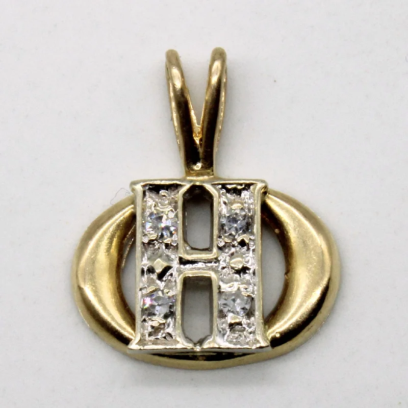 Diamond 'H' Initial Pendant | 0.04ctw |