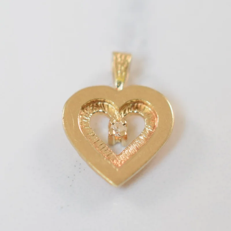 Solitaire Diamond Heart Shaped Pendant | 0.01ct |