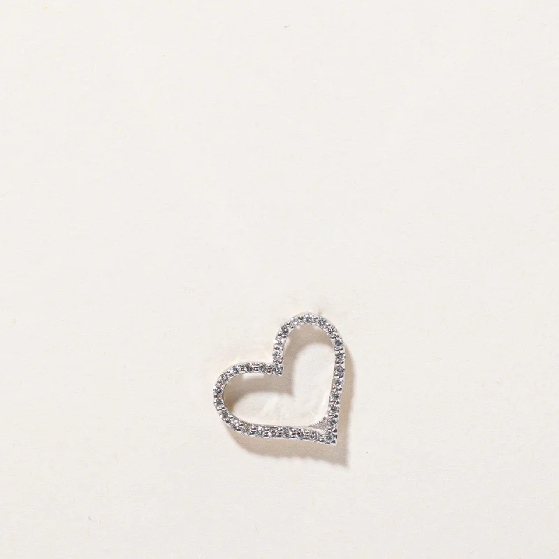 dainty snake ring gold Diamond Heart Pendant | 0.18ctw |