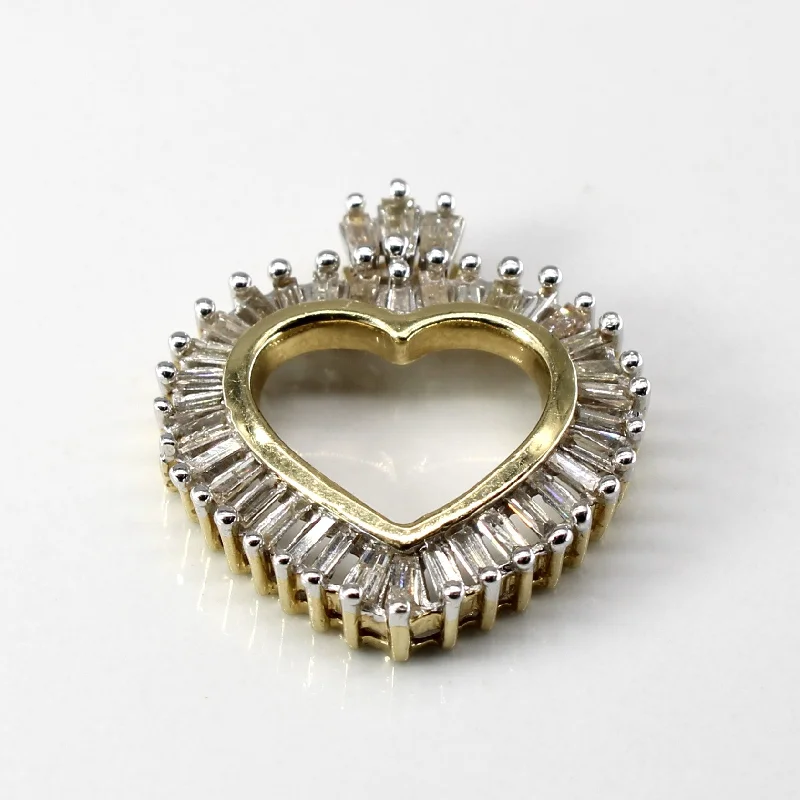 celestial sunburst ring gold Diamond Heart Pendant | 1.11ctw |