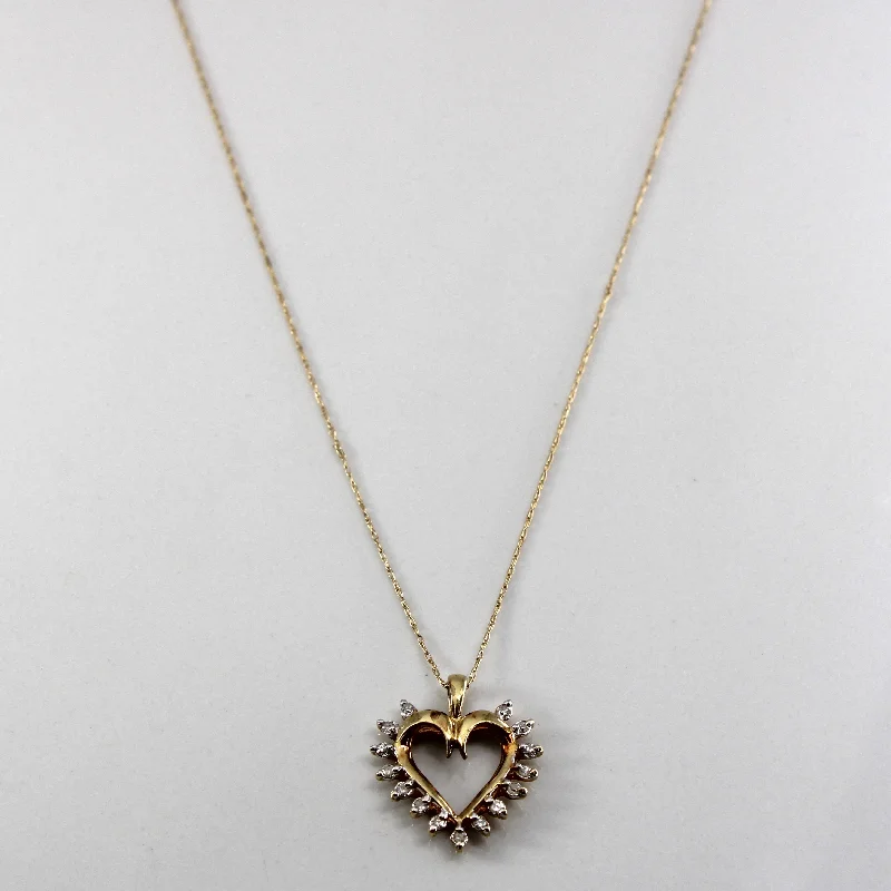 unique zodiac constellation necklace Diamond Heart Pendant Necklace | 0.15ctw | 20"|