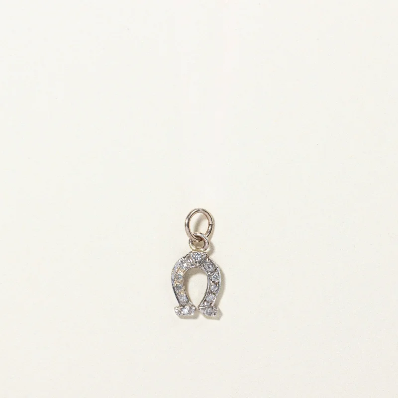 double-layered choker necklace Diamond Horseshoe Pendant | 0.11ctw |
