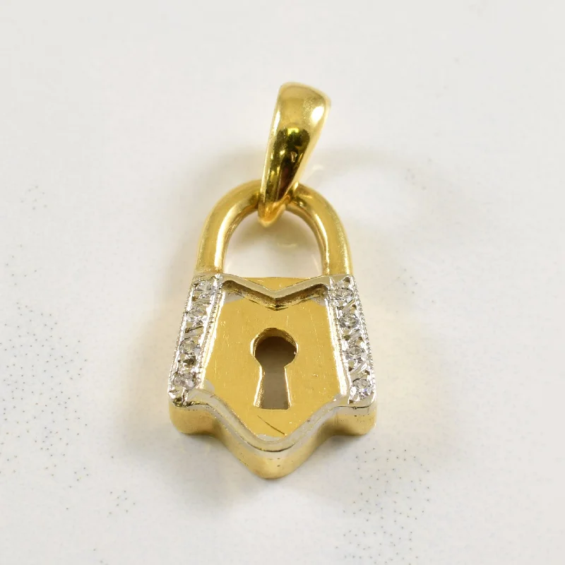 Diamond Lock Pendant | 0.04ctw |