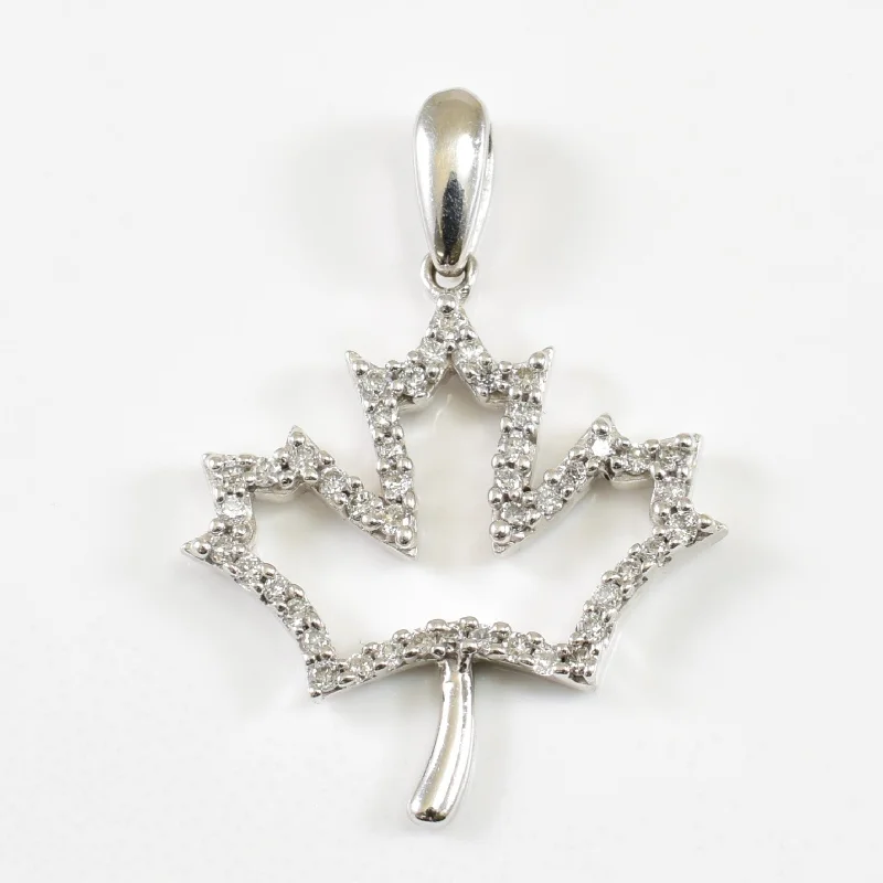 Diamond Maple Leaf Pendant | 0.15ctw |