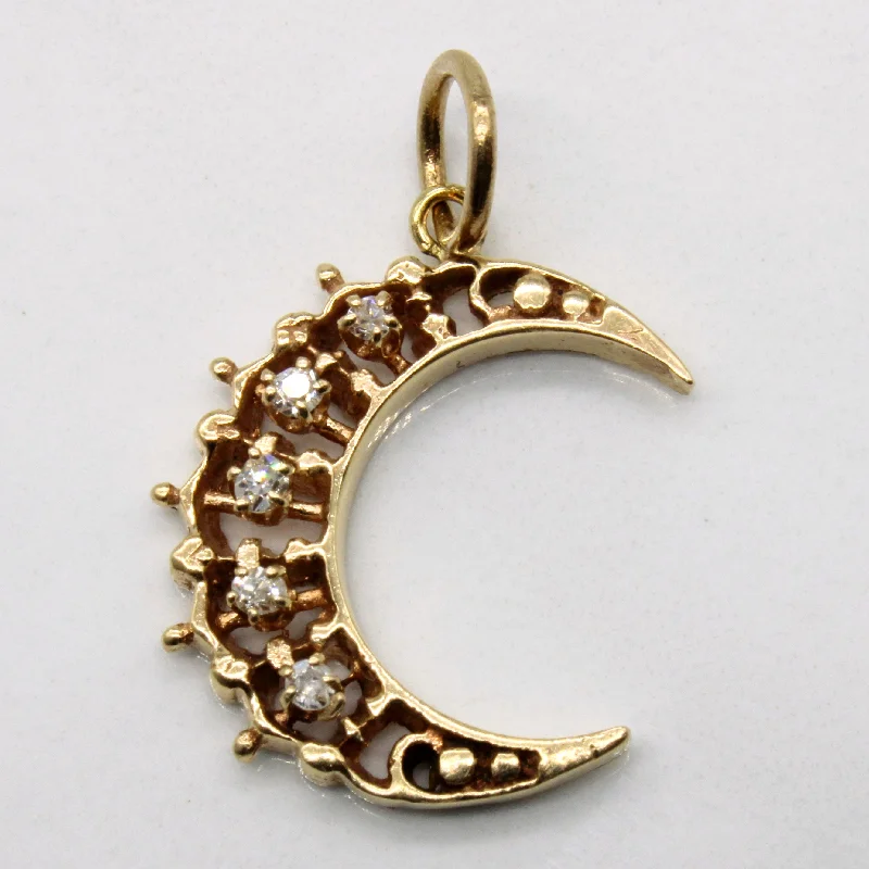 Diamond Moon Pendant | 0.09ctw |