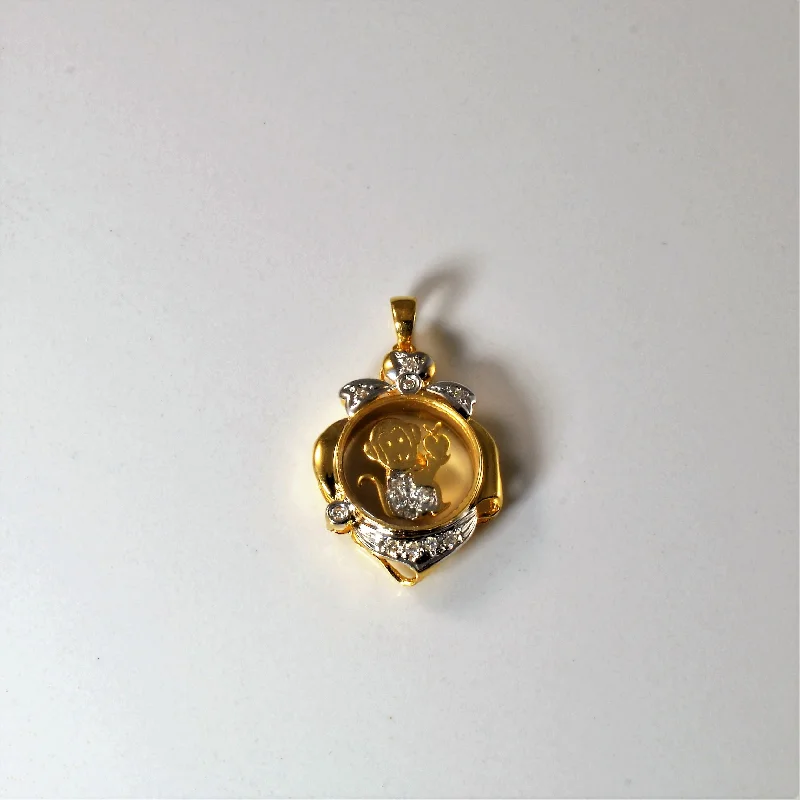 Floating Diamond Monkey Pendant | 0.07ctw |