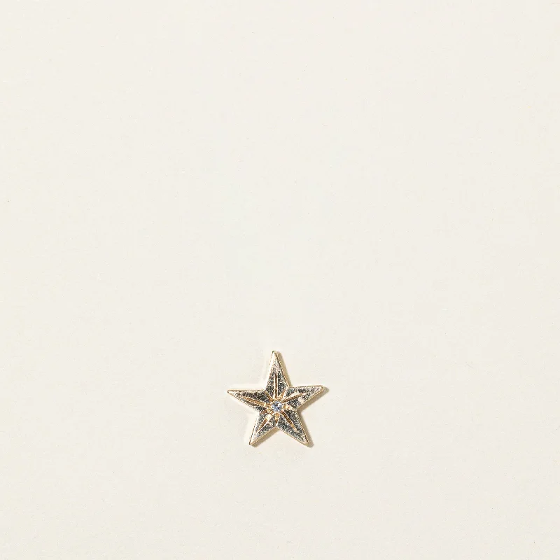 leather cuff bracelet men Diamond Star Pendant | 0.01ct |