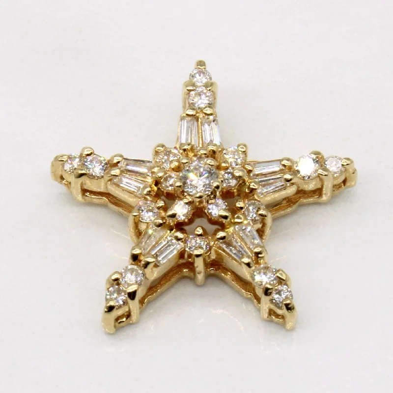 opal and gold earrings Diamond Star Pendant | 0.50ctw |