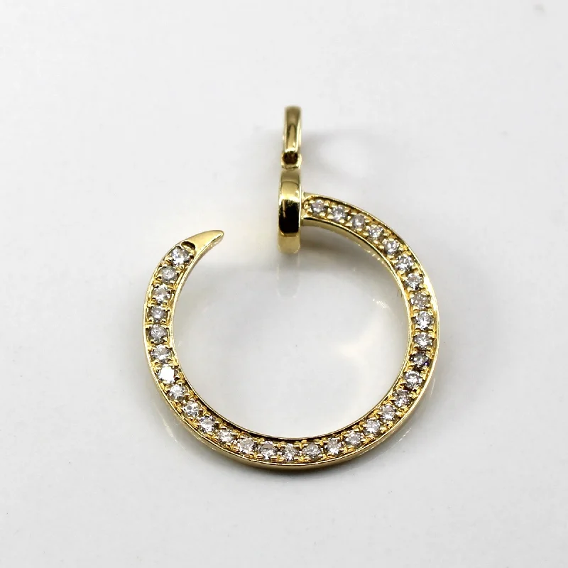 unique crystal bar necklace Diamond Swirl Nail Design Eternity Pendant | 0.35ctw |
