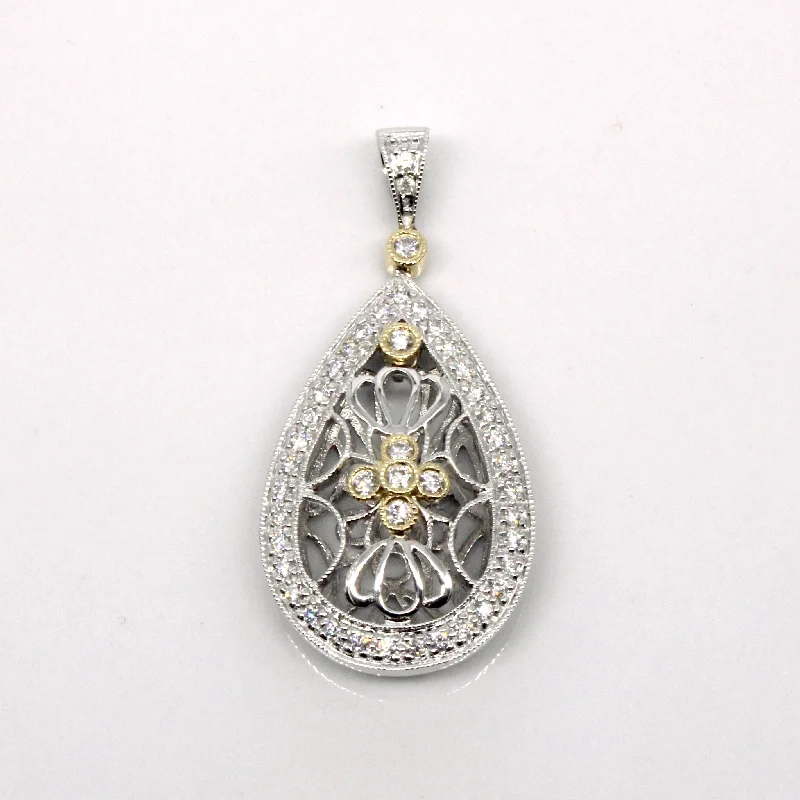 Diamond Tear Drop Pendant | 0.36ctw |