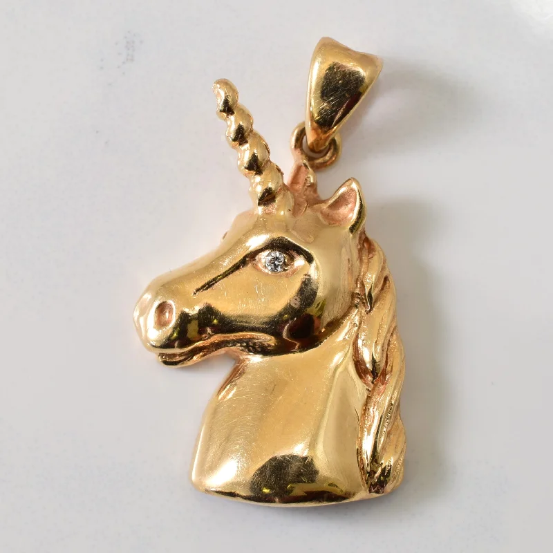 Diamond Unicorn Pendant | 0.01ct |