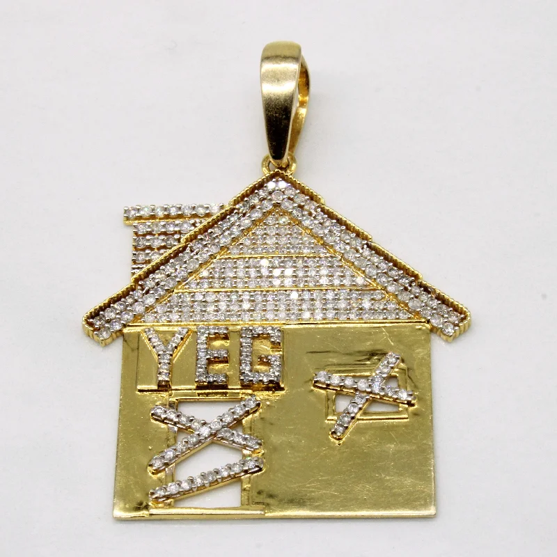 Diamond 'Y.E.G.' House Pendant | 1.50ctw |