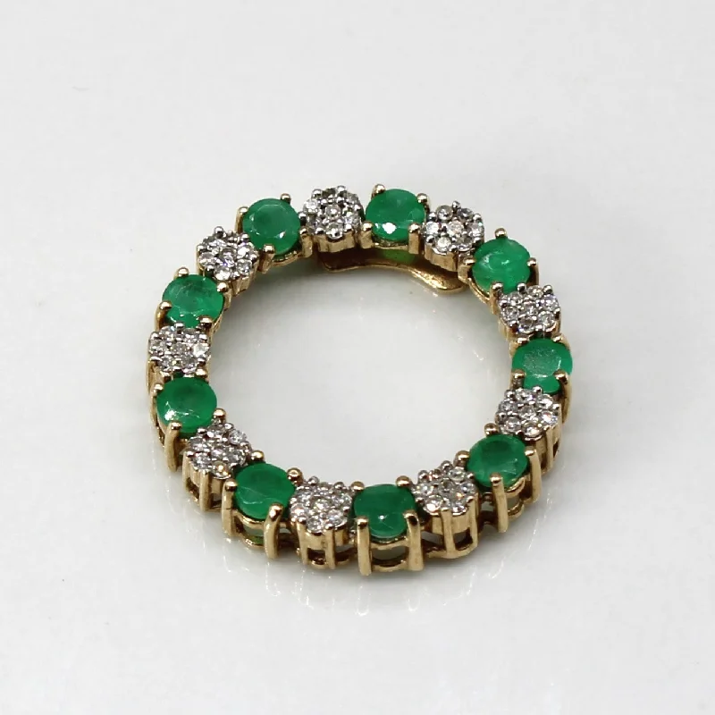Celtic knot wedding band Emerald & Diamond Eternity Pendant | 0.90ctw | 0.18ctw |