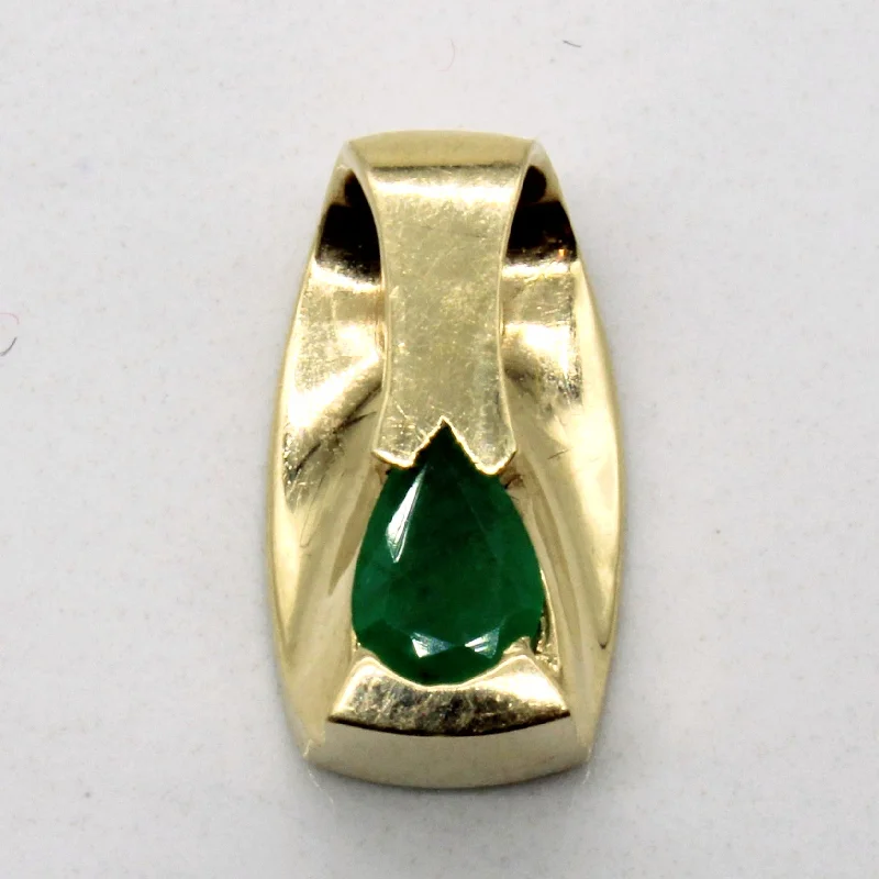 Pear Cut Emerald Pendant | 0.22ct |