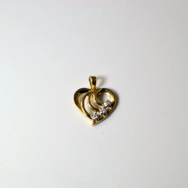 Diamond Flare Heart Pendant | 0.015ctw |