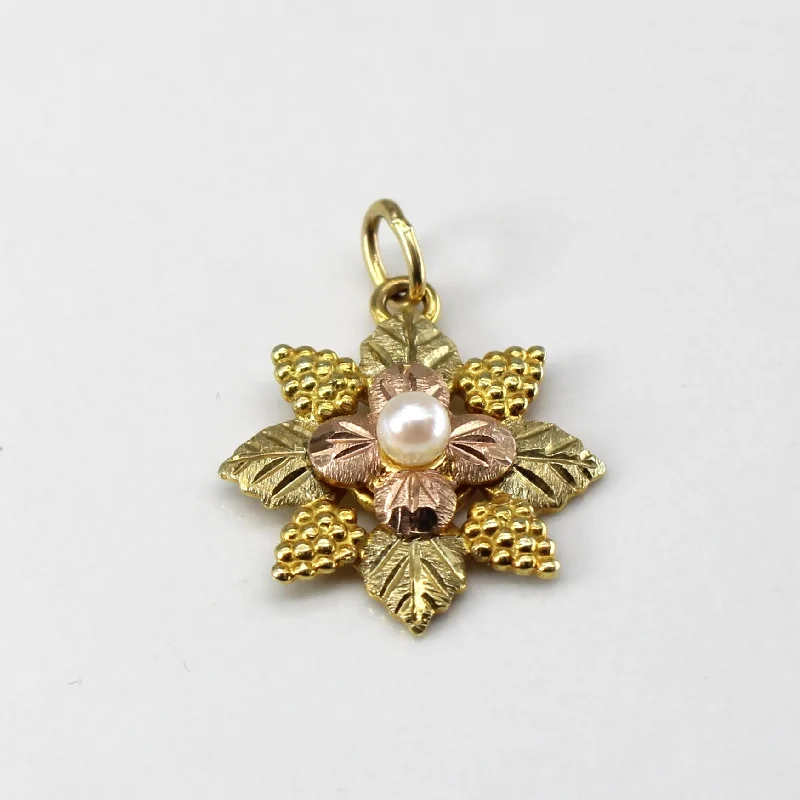 dainty feather charm necklace Filigree Leaf Design Gold Pendant
