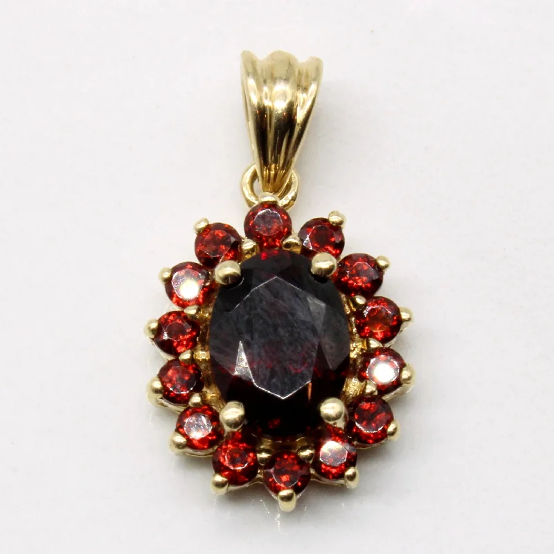 Garnet Cluster Pendant | 1.92ctw |