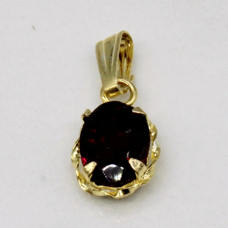 silver wedding band with engraving Garnet Pendant | 0.85ct |