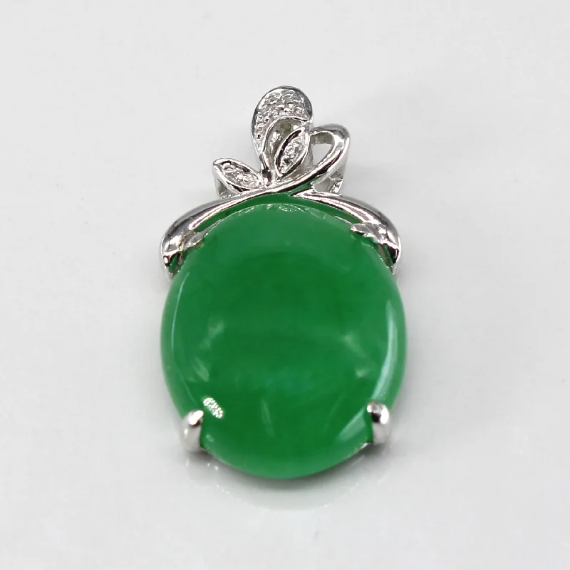 rustic wooden bead bracelet Jadeite & Diamond Pendant | 7.00ct | 0.01ctw |