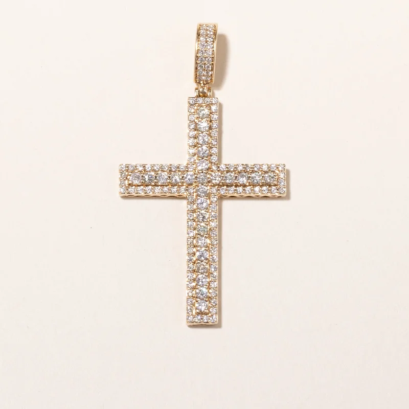 yellow sapphire engagement ring 10k Yellow Gold Large Diamond Cross Pendant | 2.07ctw | 5.8x3cm yellow sapphire engagement ring 10k Yellow Gold Large Diamond Cross Pendant | 2.07ctw | 5.8x3cm