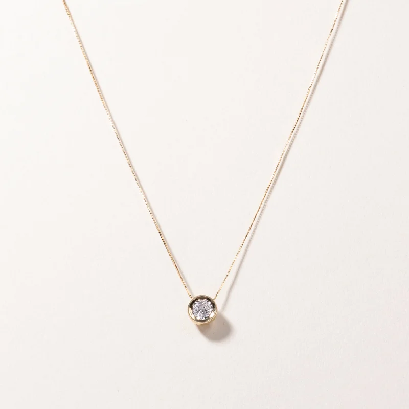 black diamond stud earrings 10k Yellow Gold Diamond Necklace | 0.25ct | 22"