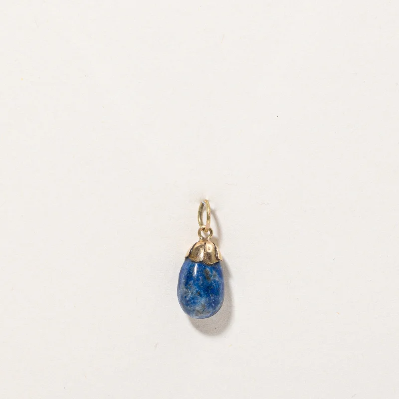 waterproof beach anklet stainless steel Lapis Lazuli Drop Pendant | 4.00ct |