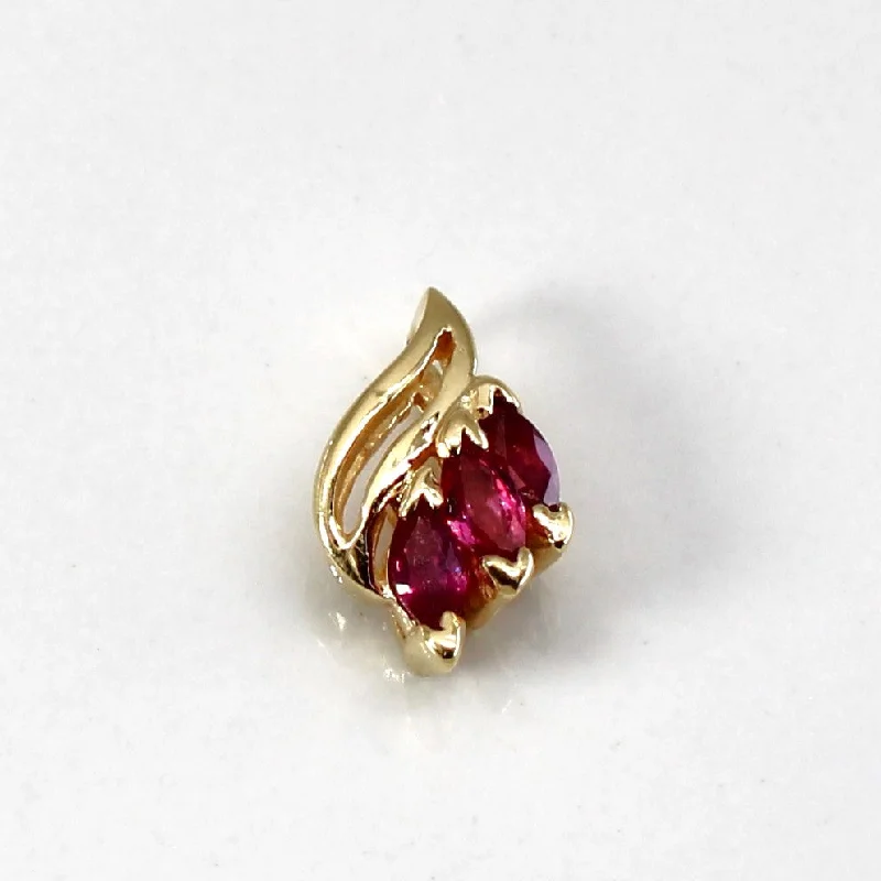 minimalist horseshoe necklace gold Marquise Ruby Pendant | 0.21ctw |
