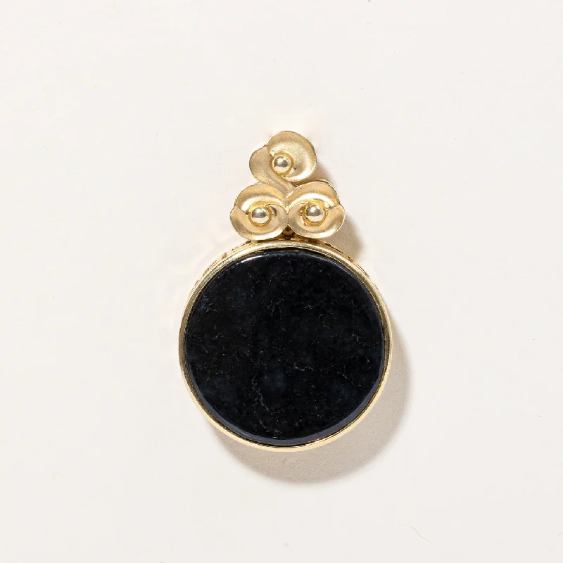 unique moon phase ring Moss Agate Pendant | 40.00ct |