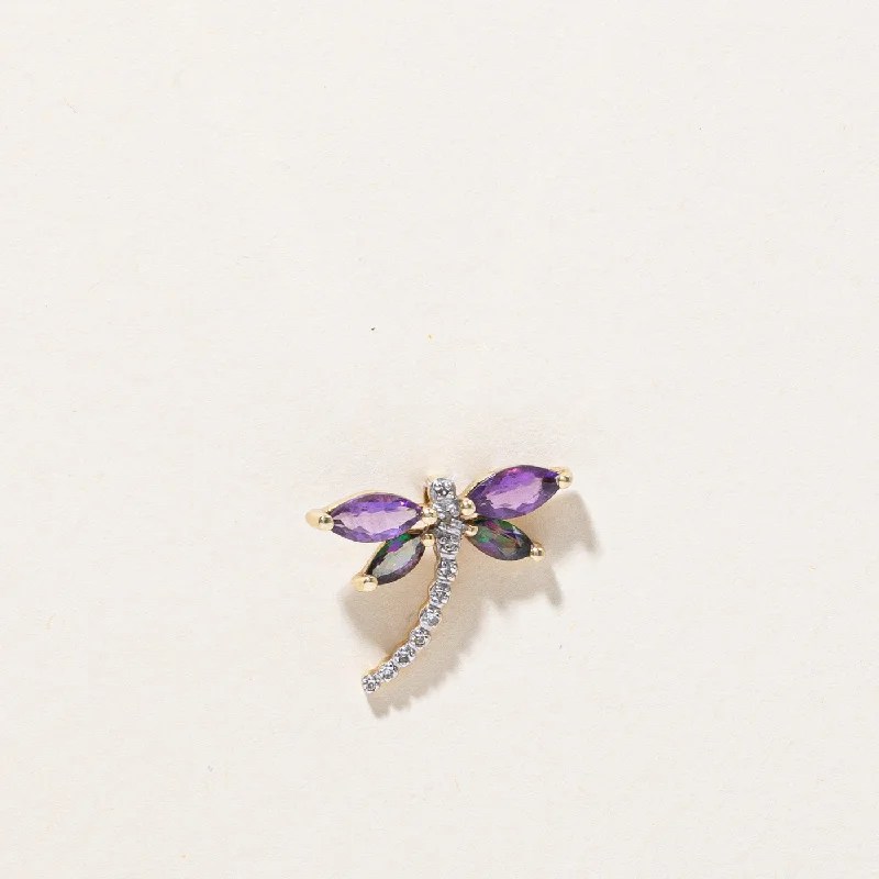 vintage art deco sapphire ring Multi Gem Dragonfly Pendant | 0.92ctw |
