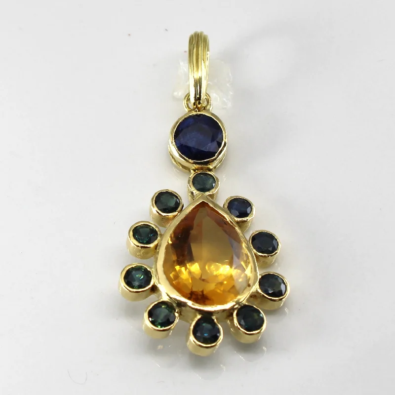 freshwater pearl drop earrings Multi Gemstones Drop Pendant | 7.8ct | 2.75ctw |
