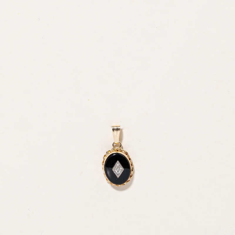 handmade ceramic bead bracelet Onyx & Diamond Pendant | 1.10ct, 0.005ct |