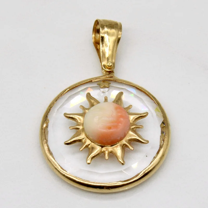 hammered silver wedding band Paste & Glass Sun Cameo Pendant | 1.00ct, 11.00ct |
