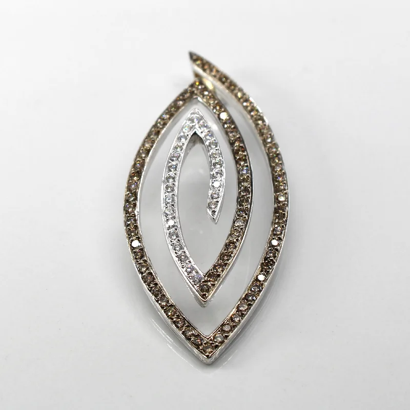 silver rope chain men Pave Diamond Journey Pendant | 1.55ctw |