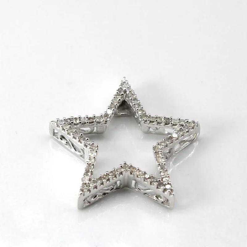 adjustable infinity charm bracelet Pave Diamond Star Pendant | 0.20ctw |