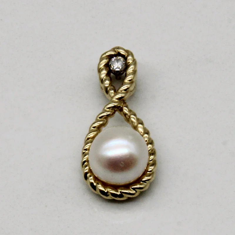 Pearl & Diamond Pendant | 0.02ct |