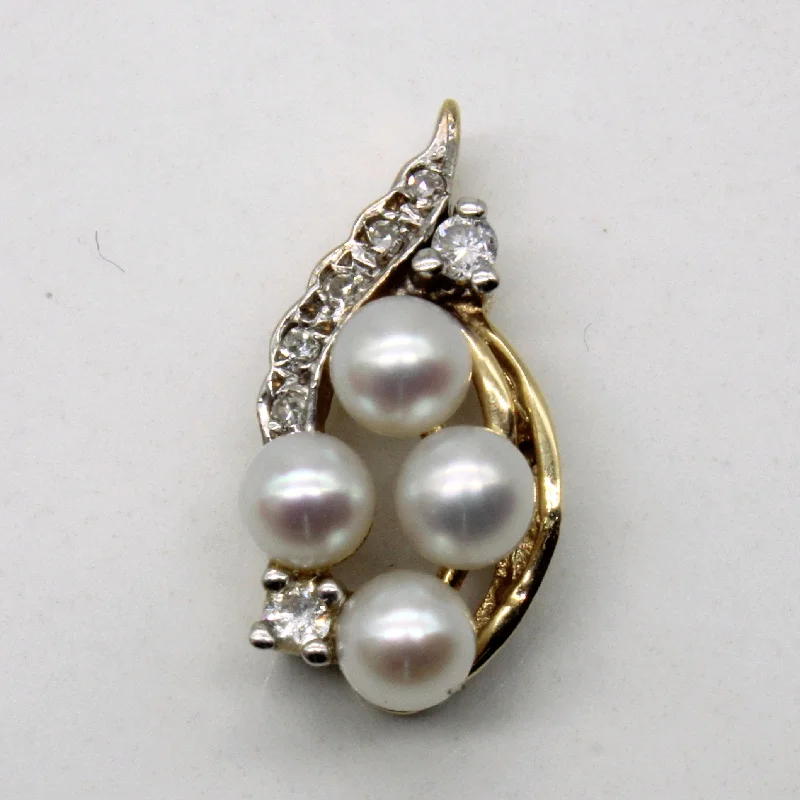 Pearl & Diamond Pendant | 0.06ctw |