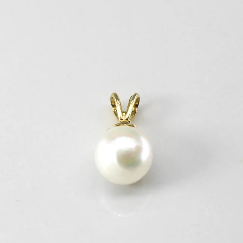 modern baguette diamond ring Pearl Drop Pendant