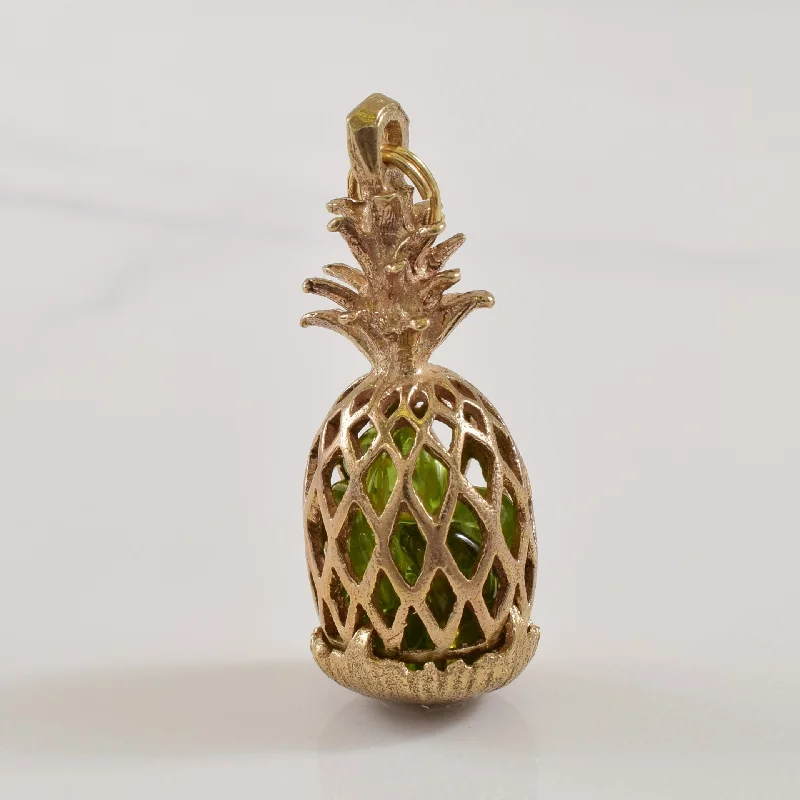 Rough Crystal Peridot Pineapple Charm | 8.00ctw |